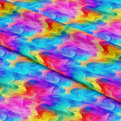 Rainbow Smoke Pattern 12 Quilting Cotton Fabric