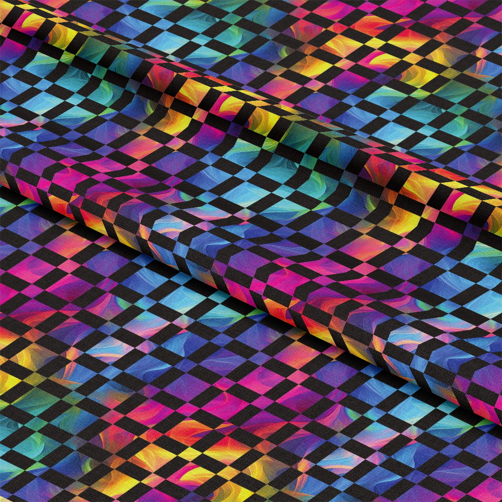 Rainbow Smoke Pattern 15 Quilting Cotton Fabric