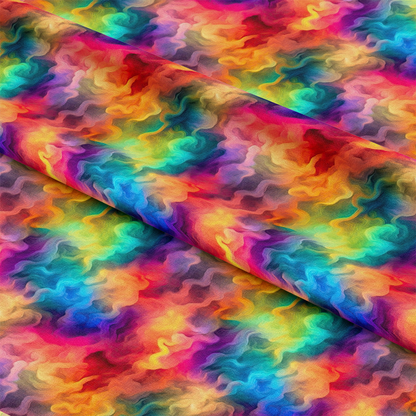 Rainbow Smoke Pattern 2 Quilting Cotton Fabric