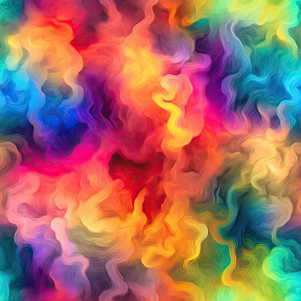 Rainbow Smoke Pattern 2 Quilting Cotton Fabric