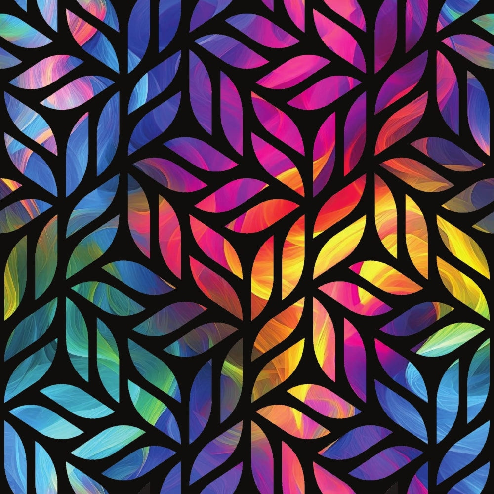 - Rainbow Smoke Pattern 21 Quilting Cotton Fabric  
- Multicolor  
- Black leaf shapes  
- Colorful abstract  
- Swirling hues  
- Textile design  
- Quilting material  
- Cotton cloth  
- Artistic fabric  
- Vibrant colors  
- Decorative textile