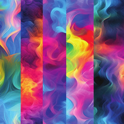 Rainbow Smoke Pattern 23 Quilting Cotton Fabric