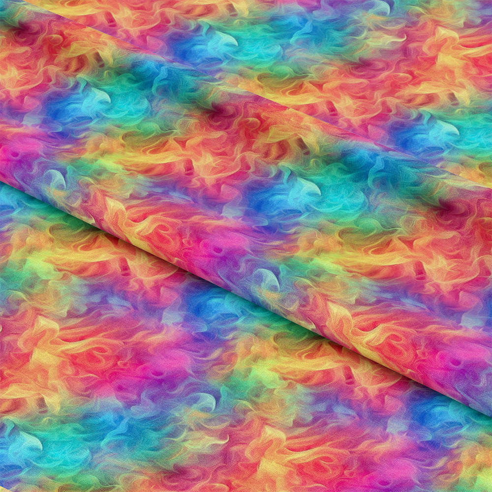 Rainbow Smoke Pattern 3 Quilting Cotton Fabric