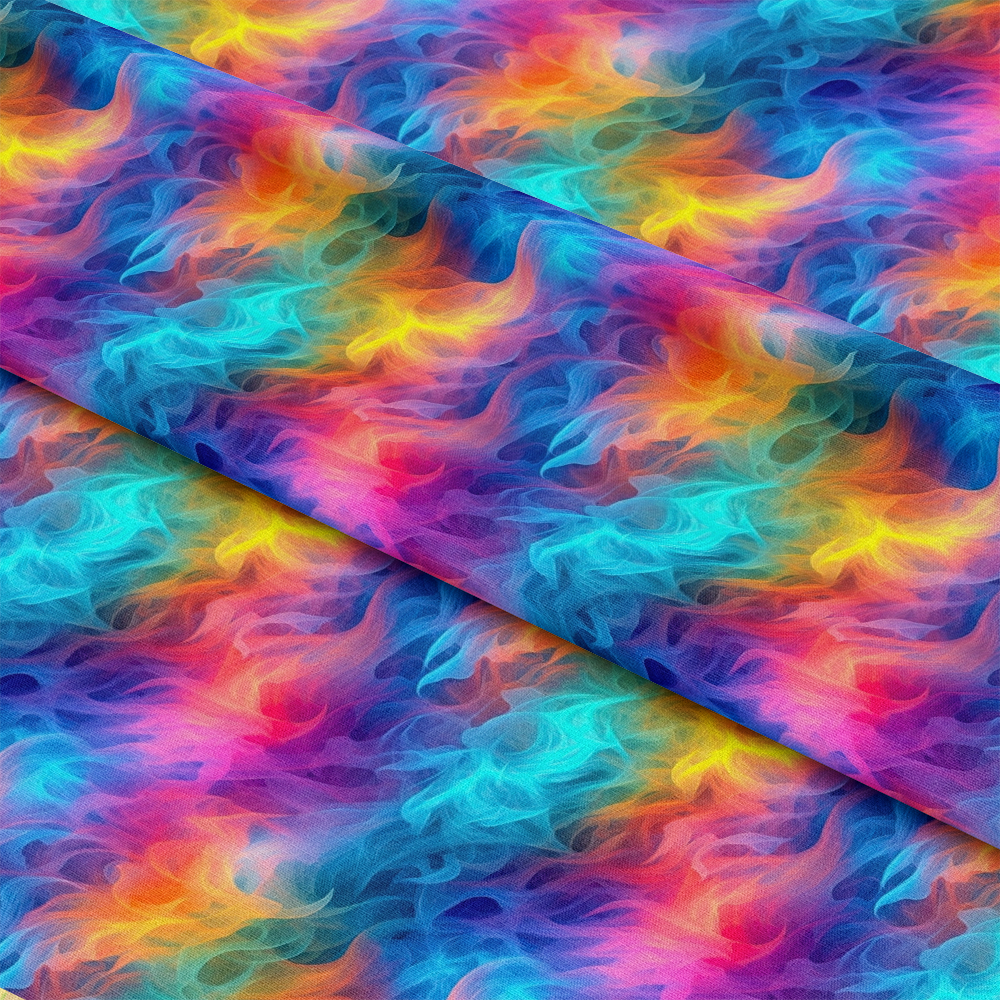 Rainbow Smoke Pattern 4 Quilting Cotton Fabric