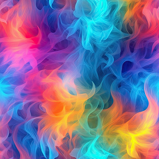 Rainbow Smoke Pattern 4 Quilting Cotton Fabric