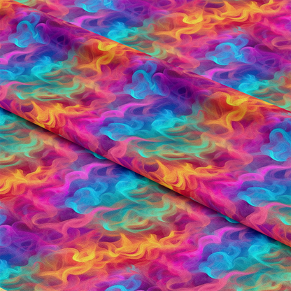 Rainbow Smoke Pattern 5 Quilting Cotton Fabric