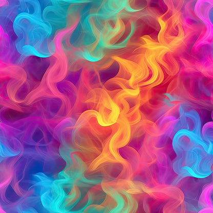 Rainbow Smoke Pattern 5 Quilting Cotton Fabric