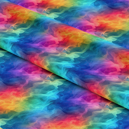 Rainbow Smoke Pattern 6 Quilting Cotton Fabric