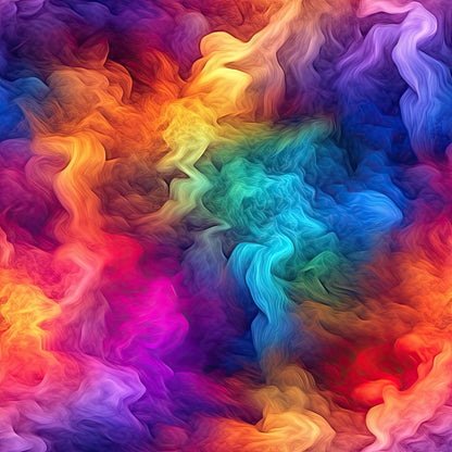 Rainbow Smoke Pattern 7 Quilting Cotton Fabric