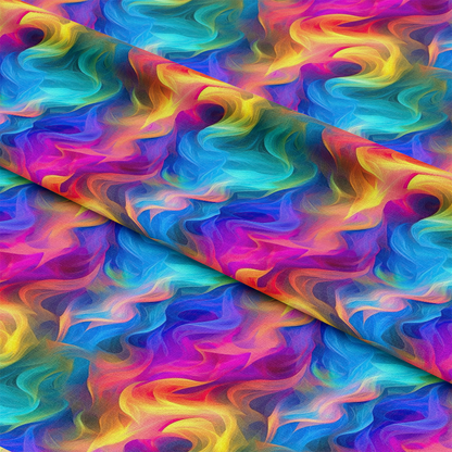 Rainbow Smoke Pattern 8 Quilting Cotton Fabric