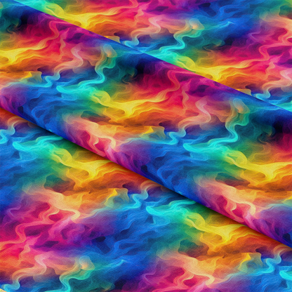 Rainbow Smoke Pattern 9 Quilting Cotton Fabric