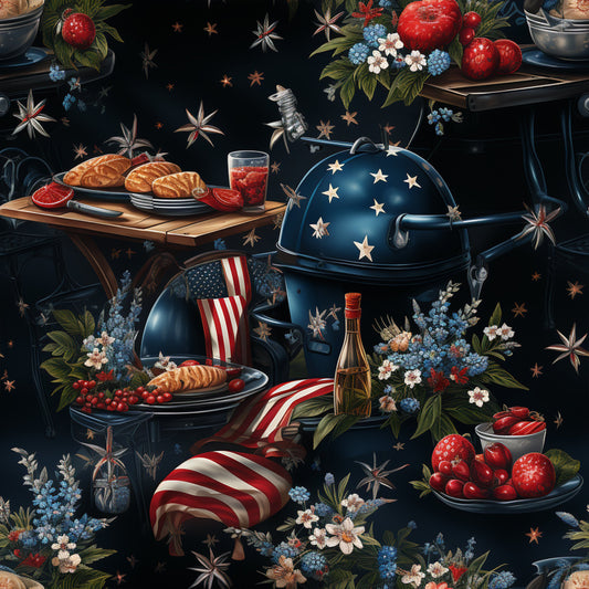 Realistic 4th of July Pattern 16 Quilting Cotton Fabric