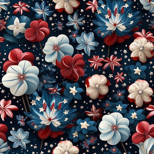 Realistic 4th of July Pattern 3 Quilting Cotton Fabric