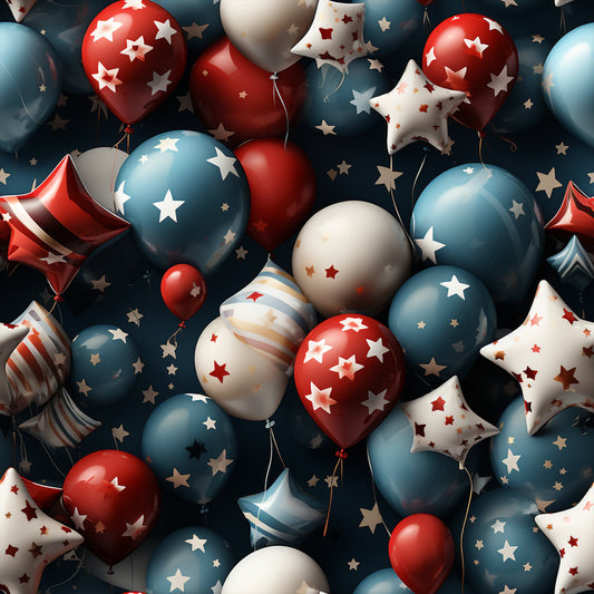Realistic 4th of July Pattern 6 Quilting Cotton Fabric
