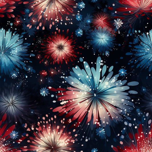 Realistic 4th of July Pattern 7 Quilting Cotton Fabric