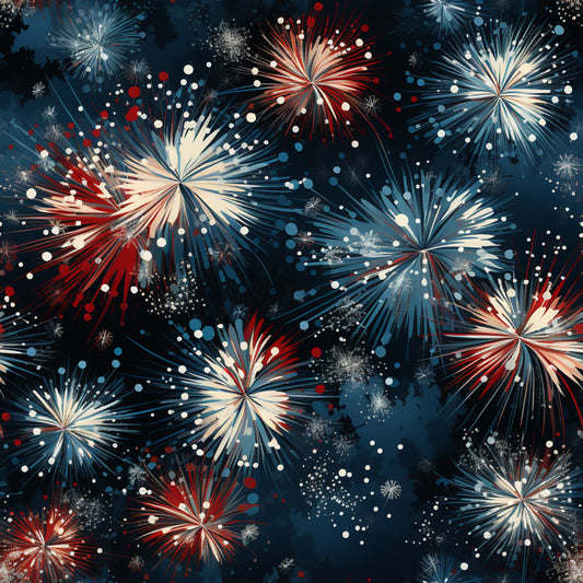 Realistic 4th of July Pattern 8 Quilting Cotton Fabric