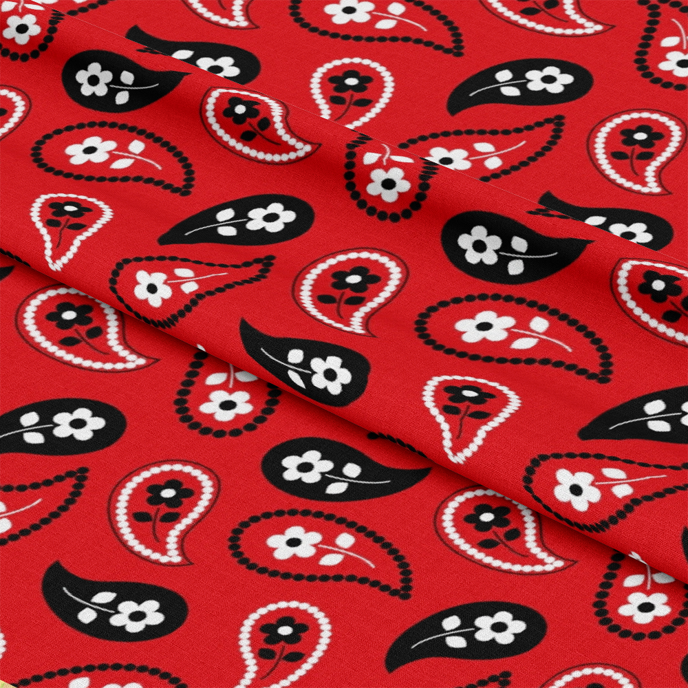 Red Bandana Pattern 11 Quilting Cotton Fabric