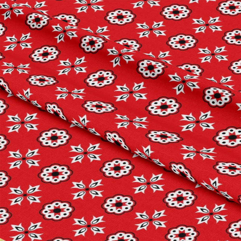 Red Bandana Pattern 12 Quilting Cotton Fabric