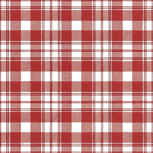 Red Farmhouse Pattern 4 Quilting Cotton Fabric