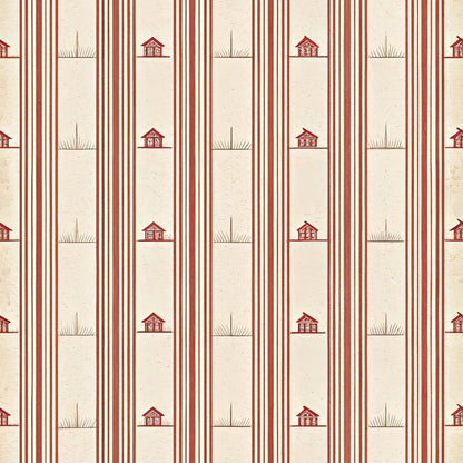 Red Farmhouse Pattern 7 Quilting Cotton Fabric