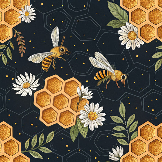 Red Roses and Bees Pattern 18 Quilting Cotton Fabric