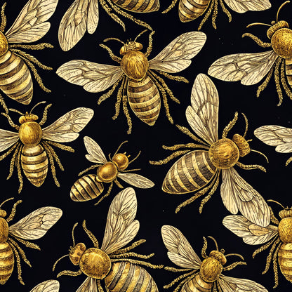 Red Roses and Bees Pattern 5 Quilting Cotton Fabric