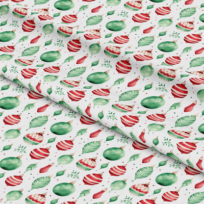 - Red and Green Watercolor Christmas Pattern 4 Quilting Cotton Fabric  
- Christmas ornaments  
- Holiday decorations  
- Festive colors  
- Red, green, white  
- Quilting cotton textile  
- Seasonal fabric design  
- Watercolor style  
- Decorative fabric  
- Craft material  
- Holiday-themed print