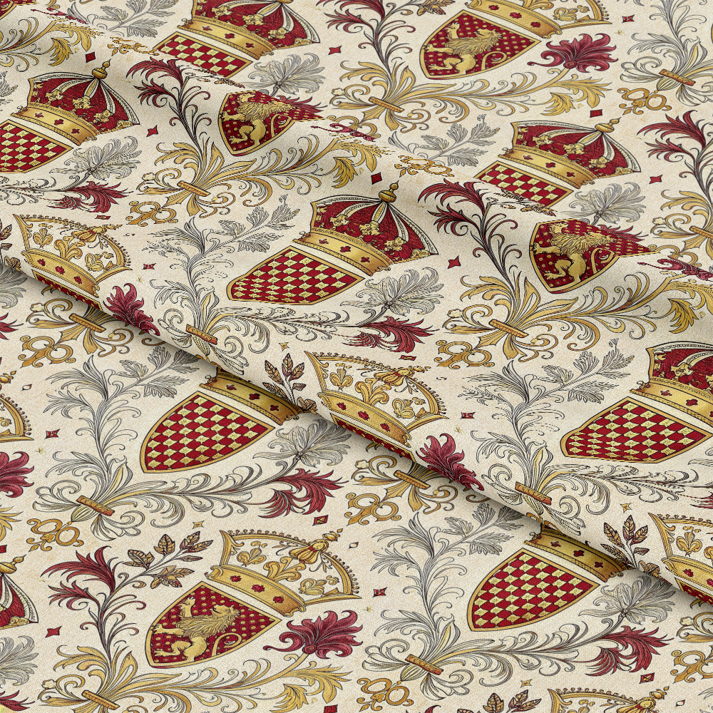 Regal Heraldic Motifs Pattern 10 Quilting Cotton Fabric