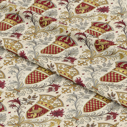 Regal Heraldic Motifs Pattern 10 Quilting Cotton Fabric