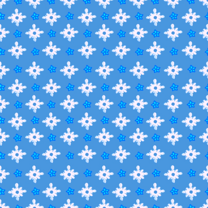 Pattern of small white and blue stars on a blue background, evenly spaced in a grid.