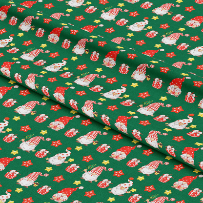 Reindeer and Gnomes Pattern 5 Quilting Cotton Fabric