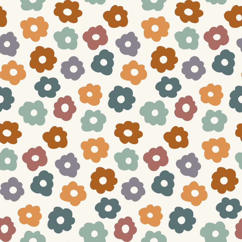 Retro Floral Pattern 12 Quilting Cotton Fabric