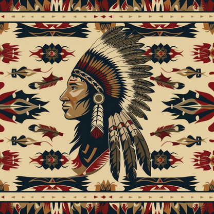 Retro Native American Pattern 1 Quilting Cotton Fabric