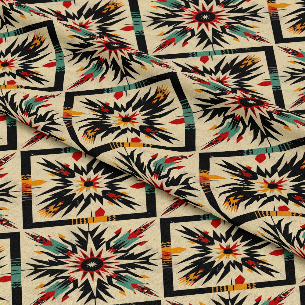 Retro Native American Pattern 10 Quilting Cotton Fabric