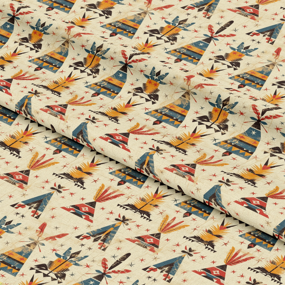 Retro Native American Pattern 11 Quilting Cotton Fabric