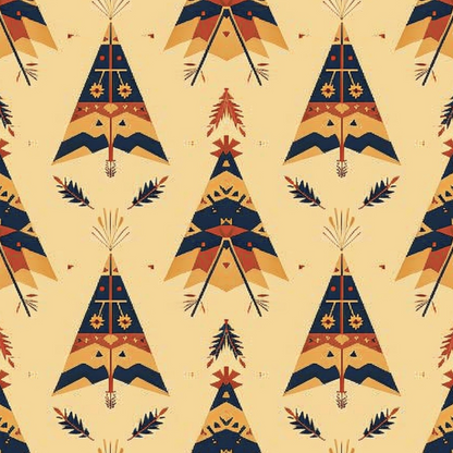 Retro Native American Pattern 2 Quilting Cotton Fabric