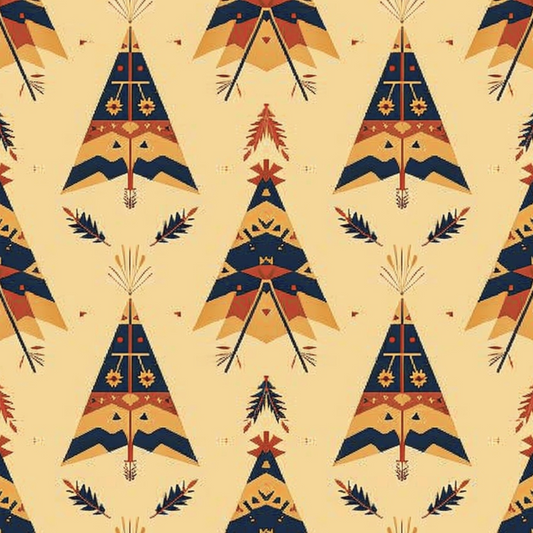 Retro Native American Pattern 2 Quilting Cotton Fabric