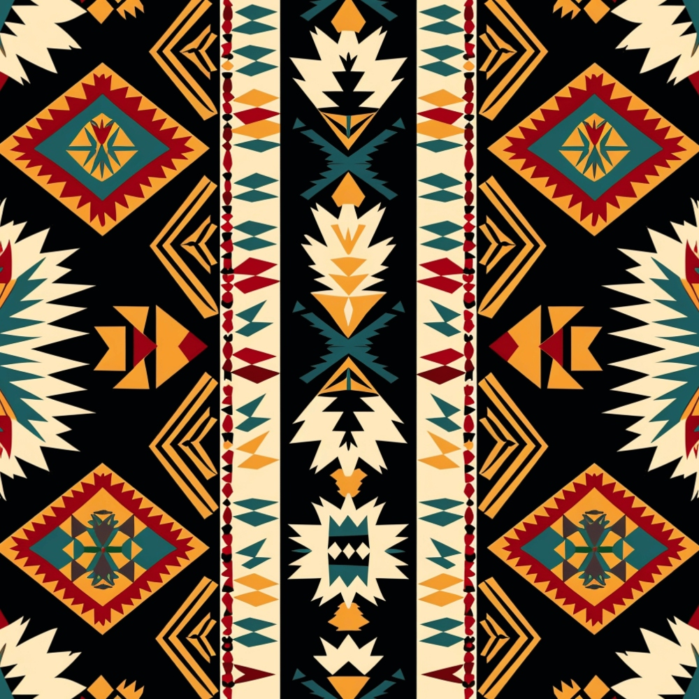 Native Pattern Cloth Retro Native American Pattern 5 Quilting Cotton Fabric ...