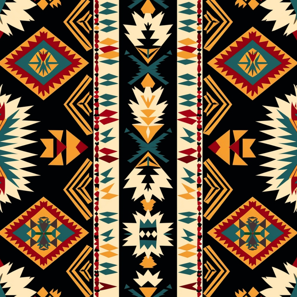 Retro Native American Pattern 5 Quilting Cotton Fabric