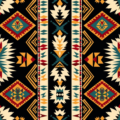 Retro Native American Pattern 5 Quilting Cotton Fabric