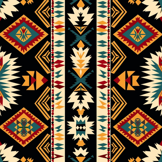 Retro Native American Pattern 5 Quilting Cotton Fabric