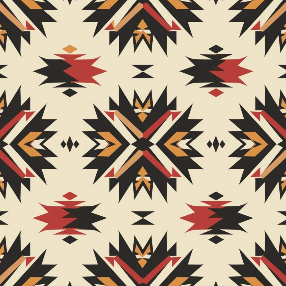 Retro Native American Pattern 7 Quilting Cotton Fabric