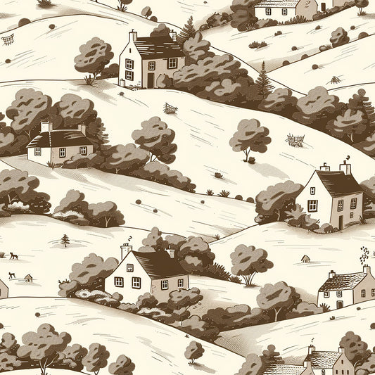 Rolling Hills Pattern 1 Quilting Cotton Fabric