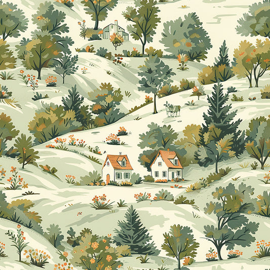 Rolling Hills Pattern 4 Quilting Cotton Fabric