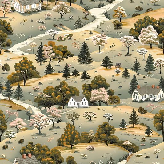 Rolling Hills Pattern 5 Quilting Cotton Fabric