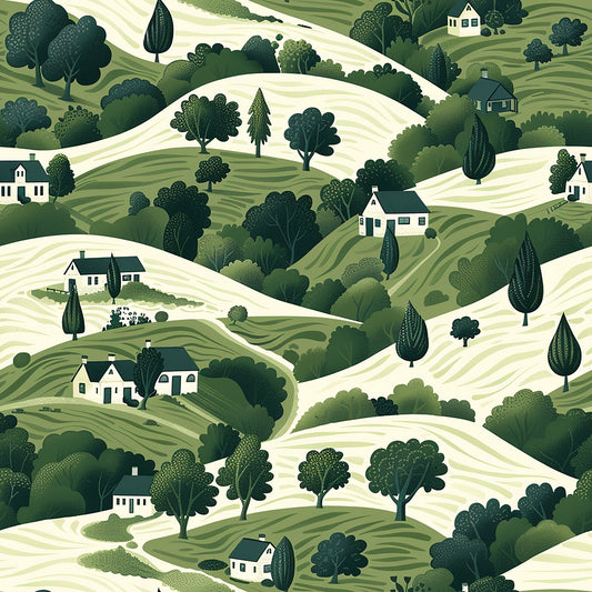 Rolling Hills Pattern 8 Quilting Cotton Fabric