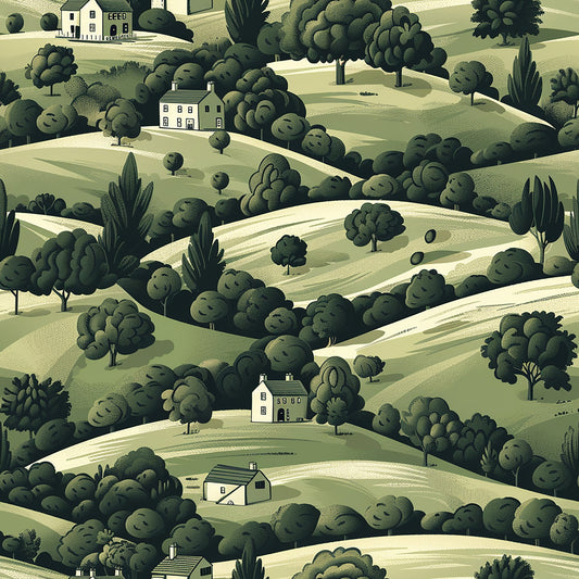 Rolling Hills Pattern 9 Quilting Cotton Fabric