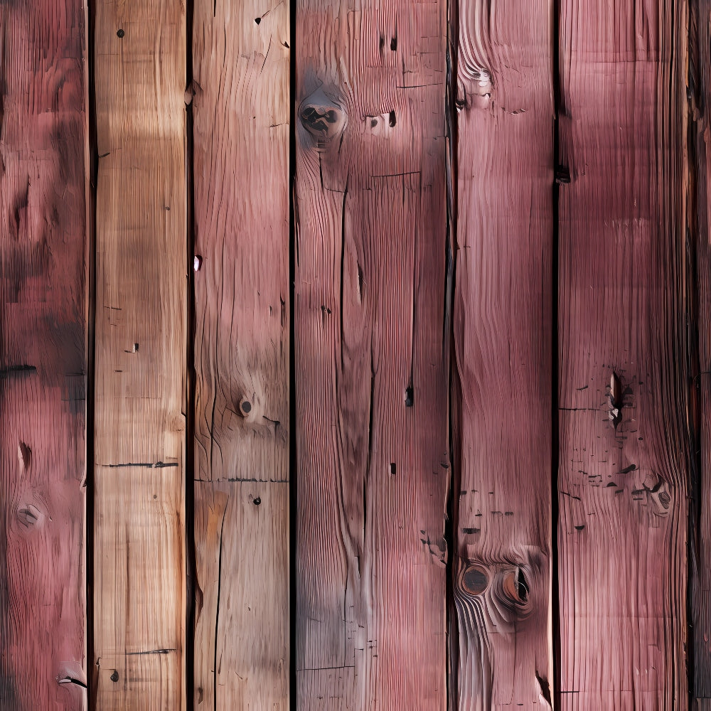 Wooden planks with a mix of reddish and brown tones, showing texture and grain patterns.