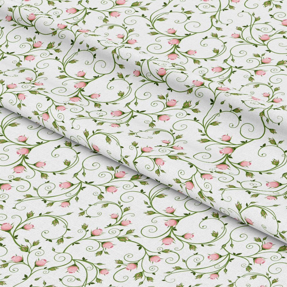 Rosebud Vines Quilting Cotton Fabric