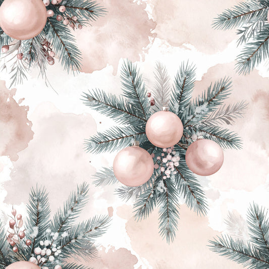 Rosy Santa Christmas Cheer Pattern 17 Quilting Cotton Fabric